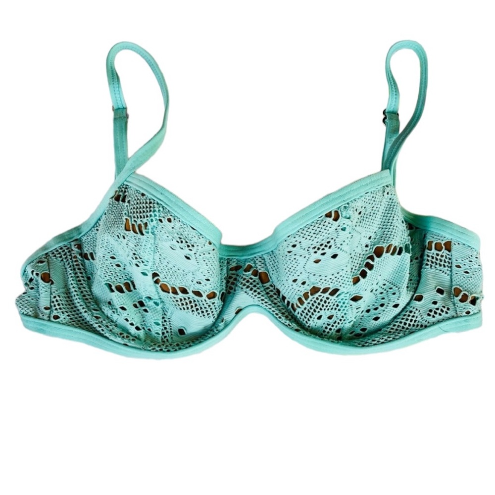 Letarte Skully Turquoise and Bronze Skull Underwire Bikini Top.